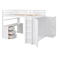 Full Size Loft Bed With Drawers, Desk And Wardrobe - ModernLuxe 14 Full Size Loft Bed With Drawers, Desk And Wardrobe - ModernLuxe -Decoro Shop GUEST 01533f27 bfae 4d75 a26c fbf261428b1f