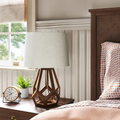 Large Wood Geo Assembled Table Lamp - Threshold™ 2 Large Wood Geo Assembled Table Lamp - Threshold™ - Image 2