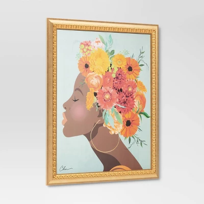 24" X 30" Floral Dream By Nikki Chu Vintage Canvas Board Gold - Threshold™ 2 24" X 30" Floral Dream By Nikki Chu Vintage Canvas Board Gold - Threshold™ - Image 2