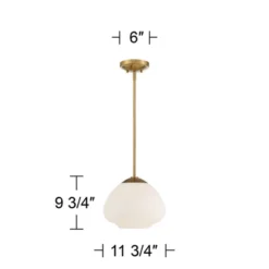 Possini Euro Design Orilla Brass Mini Pendant Light 11 3/4" Wide Mid Century Modern White Opal Glass Shade For Dining Room House Foyer Kitchen Island 11 Possini Euro Design Orilla Brass Mini Pendant Light 11 3/4" Wide Mid Century Modern White Opal Glass Shade For Dining Room House Foyer Kitchen Island -Decoro Shop GUEST 0b036018 f0cd 4ca0 80d3 03090efdf1b6
