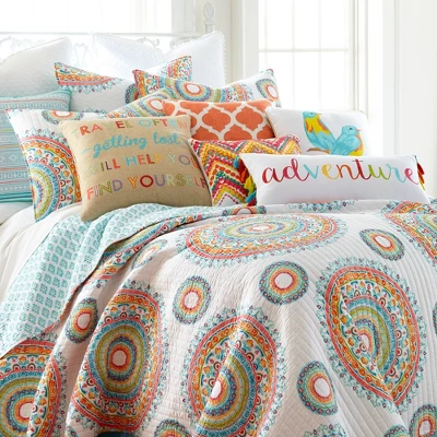 Mayla Medallion Quilt And Pillow Sham Set - Levtex Home 1 Mayla Medallion Quilt And Pillow Sham Set - Levtex Home