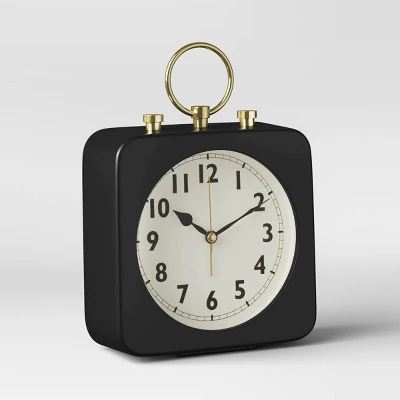 5" Square Alarm Clock Black - Threshold™ 2 5" Square Alarm Clock Black - Threshold™ - Image 2