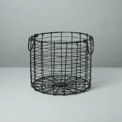 Round Wire Storage Basket With Handles Black - Hearth & Hand™ With Magnolia -Decoro Shop GUEST 120e63a7 77b2 4fd8 a437 cab6653b0a86