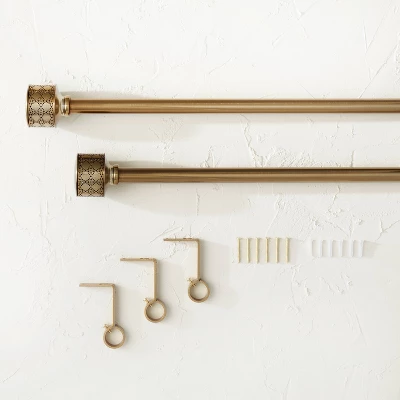 Pierced Drum Curtain Rod Brass - Opalhouse™ Designed With Jungalow™ 2 Pierced Drum Curtain Rod Brass - Opalhouse™ Designed With Jungalow™ - Image 2