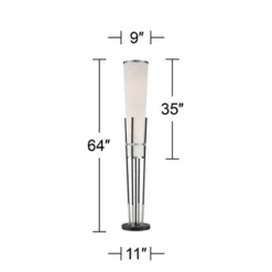 Possini Euro Design Flute Modern Torchiere Floor Lamp 64" Tall Satin Black Brushed Nickel White Linen Shade For Living Room Bedroom Office House Home 14 Possini Euro Design Flute Modern Torchiere Floor Lamp 64" Tall Satin Black Brushed Nickel White Linen Shade For Living Room Bedroom Office House Home -Decoro Shop GUEST 1763d15f 171c 4a32 b512 3b6d85eee901