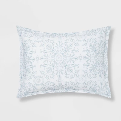 7pc Medallion Comforter Bedding Set With Sheets Blue - Threshold™ 4 7pc Medallion Comforter Bedding Set With Sheets Blue - Threshold™ - Image 4