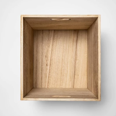 Large Wood Milk Crate Toy Kids' Storage Bin - Pillowfort™ 3 Large Wood Milk Crate Toy Kids' Storage Bin - Pillowfort™ - Image 3