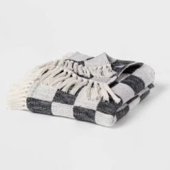 60"x80" Woven Cotton Checkered Bed Throw - Threshold™ -Decoro Shop GUEST 21ece0cd d5f6 45ed 8de5 f3cde6fa73bb