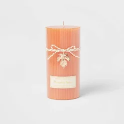 Ribbed Pillar Pumpkin Spice Candle - Threshold™ -Decoro Shop GUEST 21f896e1 bbe7 4559 bf5f bbe5f97832cd