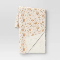 Mini Pumpkin Printed Plush With Shearling Reverse Throw Blanket - Threshold™ 11 Mini Pumpkin Printed Plush With Shearling Reverse Throw Blanket - Threshold™ -Decoro Shop GUEST 237115e9 eb80 4549 b675 8dff6cdea03e