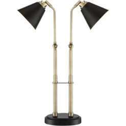 Possini Euro Design Sentry Modern Mid Century Desk Lamp 23" High Black Brass With USB Charging Port LED Adjustable Cone Shade For Bedroom Living Room 14 Possini Euro Design Sentry Modern Mid Century Desk Lamp 23" High Black Brass With USB Charging Port LED Adjustable Cone Shade For Bedroom Living Room -Decoro Shop GUEST 23a902e2 1768 4a21 b4e8 f727be00628c