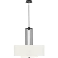 Possini Euro Design Sundry Semi Gloss Black Drum Pendant Chandelier 24" Wide Modern Double Shade 4-Light Fixture For Dining Room Foyer Kitchen Island 13 Possini Euro Design Sundry Semi Gloss Black Drum Pendant Chandelier 24" Wide Modern Double Shade 4-Light Fixture For Dining Room Foyer Kitchen Island -Decoro Shop GUEST 27e81486 f3db 4192 b64a d18fef770ca4