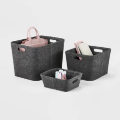 Felt Basket With Stitching - Brightroom™ 5 Felt Basket With Stitching - Brightroom™ -Decoro Shop GUEST 28a9503f a4a1 4ba4 a7de 0e2505b67450