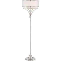 Possini Euro Design Modern Floor Lamp 64" Tall Brushed Nickel Silver Organza White Linen Drum Shade For Living Room Bedroom Office 13 Possini Euro Design Modern Floor Lamp 64" Tall Brushed Nickel Silver Organza White Linen Drum Shade For Living Room Bedroom Office -Decoro Shop GUEST 2e633d21 d173 4c31 9072 43ba4db338af