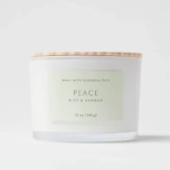 Wood Lidded Glass Wellness Peace Candle - Threshold™ -Decoro Shop GUEST 2feb914f 8f52 46ab 912d 8ae6fe7aa3f3