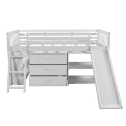 Low Twin Loft Bed With Bookcase, Separate Three Drawers, Pulling Ladder And Slide - ModernLuxe 11 Low Twin Loft Bed With Bookcase, Separate Three Drawers, Pulling Ladder And Slide - ModernLuxe -Decoro Shop GUEST 33a23b43 d95a 447f a4e1 2802bfcd6ae3