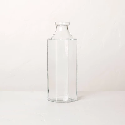 Octagonal Clear Glass Bottle Vase - Hearth & Hand™ With Magnolia 6 Octagonal Clear Glass Bottle Vase - Hearth & Hand™ With Magnolia - Image 6