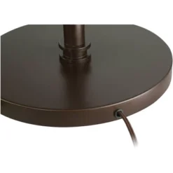 Possini Euro Design Industrial Floor Lamp Adjustable Arm 62.5" Tall Oiled Bronze Metal Light Brown Linen Drum Shade For Living Room Reading -Decoro Shop GUEST 3e750c18 9193 4330 bf37 40277d0edaa0