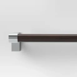 Dark Faux Wood Curtain Rod Nickel - Threshold™ -Decoro Shop GUEST 3f1572b1 fc3d 4ce8 8600 dec628aa2d09