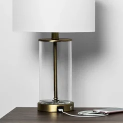 Fillable Accent With USB Table Lamp Brass - Threshold 9 Fillable Accent With USB Table Lamp Brass - Threshold -Decoro Shop GUEST 4230aee3 786a 4bde a46a 8ba460f4ad48
