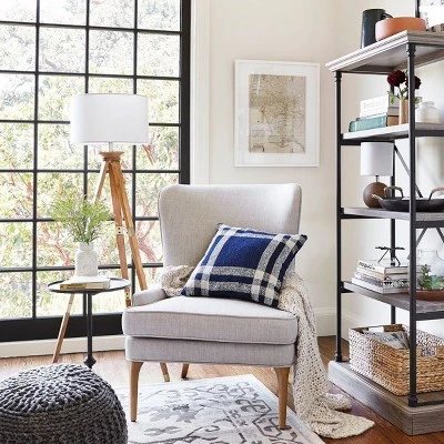 Oak Wood Tripod Floor Lamp Dark Brown - Threshold™ 8 Oak Wood Tripod Floor Lamp Dark Brown - Threshold™ - Image 8