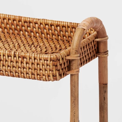 Natural Woven Tiered Vanity Bathroom Tray - Threshold™ 3 Natural Woven Tiered Vanity Bathroom Tray - Threshold™ - Image 3
