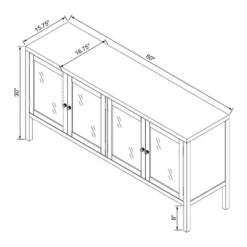 Wood & Glass 4-Door Sideboard Buffet Cabinet - Brown - Hearth & Hand™ With Magnolia 13 Wood & Glass 4-Door Sideboard Buffet Cabinet - Brown - Hearth & Hand™ With Magnolia -Decoro Shop GUEST 4a14d344 a1c5 4f66 889d 58eee1dcb1d3