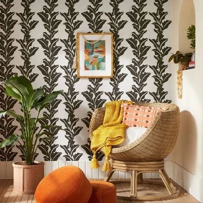 Botanical Leaf Peel And Stick Wallpaper Black/White - Opalhouse™ Designed With Jungalow™ 1 Botanical Leaf Peel And Stick Wallpaper Black/White - Opalhouse™ Designed With Jungalow™