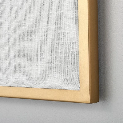 Arched 16"x24" Fabric Bulletin Board Brass - Hearth & Hand™ With Magnolia 2 Arched 16"x24" Fabric Bulletin Board Brass - Hearth & Hand™ With Magnolia - Image 2