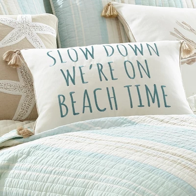 Stone Harbor Beach Time Decorative Pillow - Levtex Home 1 Stone Harbor Beach Time Decorative Pillow - Levtex Home