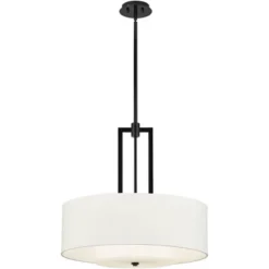 Possini Euro Design Sundry Semi Gloss Black Drum Pendant Chandelier 24" Wide Modern Double Shade 4-Light Fixture For Dining Room Foyer Kitchen Island 15 Possini Euro Design Sundry Semi Gloss Black Drum Pendant Chandelier 24" Wide Modern Double Shade 4-Light Fixture For Dining Room Foyer Kitchen Island -Decoro Shop GUEST 520f41d9 c7a3 40e6 890a 652e0a63a17f