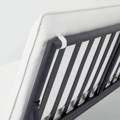 Cushioned Metal Outdoor Loveseat - Cream/Black - Hearth & Hand™ With Magnolia 4 Cushioned Metal Outdoor Loveseat - Cream/Black - Hearth & Hand™ With Magnolia - Image 4