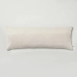 16"x42" Slub Center Stripe Oversized Lumbar Bed Pillow - Hearth & Hand™ With Magnolia 13 16"x42" Slub Center Stripe Oversized Lumbar Bed Pillow - Hearth & Hand™ With Magnolia -Decoro Shop GUEST 59c94da2 2910 417b 9717 22b1103abb33