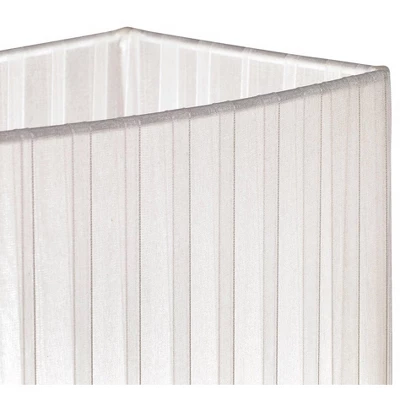 360 Lighting Cube Modern Accent Table Lamp 19 3/4" High White Ribbon Fabric Shade For Bedroom Living Room Bedside Nightstand Office Kids Family House 4 360 Lighting Cube Modern Accent Table Lamp 19 3/4" High White Ribbon Fabric Shade For Bedroom Living Room Bedside Nightstand Office Kids Family House - Image 4