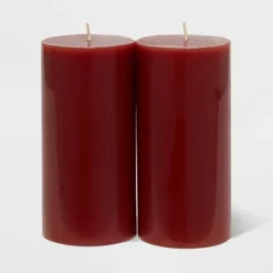 2pk Pillars Warm Cider & Cinnamon Red - Threshold™ 5 2pk Pillars Warm Cider & Cinnamon Red - Threshold™ -Decoro Shop GUEST 5fecdd6e 5da9 48e9 866c c72973a56b09