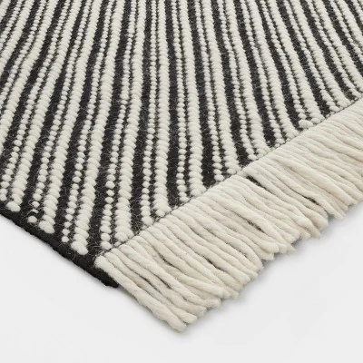 Chevron Woven Area Rug Black/White - Project 62™ 1 Chevron Woven Area Rug Black/White - Project 62™