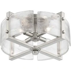 Possini Euro Design Prane Modern Industrial Ceiling Light Semi Flush Mount Fixture 17" Wide Brushed Nickel 4-Light Warped Glass For Bedroom Kitchen 12 Possini Euro Design Prane Modern Industrial Ceiling Light Semi Flush Mount Fixture 17" Wide Brushed Nickel 4-Light Warped Glass For Bedroom Kitchen -Decoro Shop GUEST 67a99e33 3ded 4f1c 8926 ed44f24e2ae9