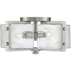 Possini Euro Design Prane Modern Industrial Ceiling Light Semi Flush Mount Fixture 17" Wide Brushed Nickel 4-Light Warped Glass For Bedroom Kitchen 11 Possini Euro Design Prane Modern Industrial Ceiling Light Semi Flush Mount Fixture 17" Wide Brushed Nickel 4-Light Warped Glass For Bedroom Kitchen -Decoro Shop GUEST 67e31c74 0341 4bbe 8a39 d9439e2bc16c