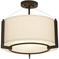 Possini Euro Design Stinson Modern Ceiling Light Semi Flush Mount Fixture 17 1/4" Wide Bronze 3-Light Linen Drum Shade For Bedroom Kitchen Living Room 11 Possini Euro Design Stinson Modern Ceiling Light Semi Flush Mount Fixture 17 1/4" Wide Bronze 3-Light Linen Drum Shade For Bedroom Kitchen Living Room -Decoro Shop GUEST 693e4b1b 0803 44f6 9c27 e7bc518b632b