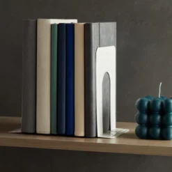 Juvale 12 Pack Metal Bookends For Shelves, Heavy Duty White Book Stoppers For Library, Living Room, Or Office (5x6.6x 5.8 In) -Decoro Shop GUEST 6e44f565 c23c 4b1c b5f4 394d0c2efee2