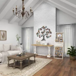 Wood 6 Slot Wall Photo Frame With Floor Stand Brown - Olivia & May -Decoro Shop GUEST 6f2678b7 fd0a 4d3f 9c54 ea2619ba7243