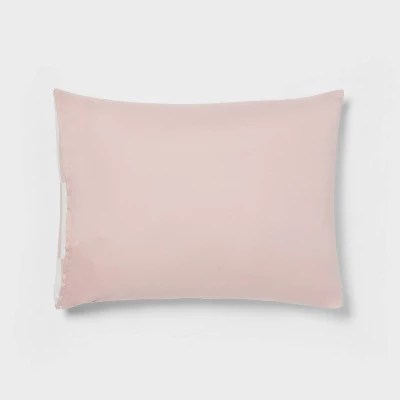 Dash Stripe Printed Microfiber Reversible Comforter & Sheets Set Ivory/Light Pink - Room Essentials™ 5 Dash Stripe Printed Microfiber Reversible Comforter & Sheets Set Ivory/Light Pink - Room Essentials™ - Image 5