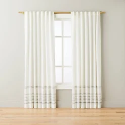 Engineered Hem Stripes Curtain Panel Cream/Gray - Hearth & Hand™ With Magnolia -Decoro Shop GUEST 743f48fe 2c11 440f a426 eae94b06c663