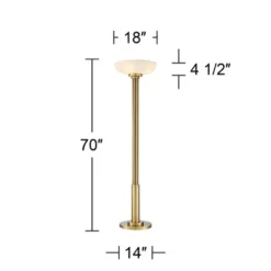 Possini Euro Design Modern Torchiere Floor Lamp 70" Tall Warm Antique Gold Metal Glass Shade For Living Room Reading Bedroom Office Uplight 12 Possini Euro Design Modern Torchiere Floor Lamp 70" Tall Warm Antique Gold Metal Glass Shade For Living Room Reading Bedroom Office Uplight -Decoro Shop GUEST 7bdc77bc 79d5 466a 871f 3a2fced46fbb