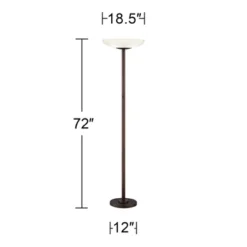 Possini Euro Design Meridian Light Blaster Modern Torchiere Floor Lamp 72" Tall Oil Rubbed Bronze LED Frosted Glass Shade For Living Room Bedroom Home 9 Possini Euro Design Meridian Light Blaster Modern Torchiere Floor Lamp 72" Tall Oil Rubbed Bronze LED Frosted Glass Shade For Living Room Bedroom Home -Decoro Shop GUEST 803ecb5f e771 4b8e 9668 cee840e07fb2