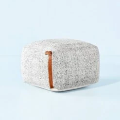 Hand-Woven Pouf Ottoman With Leather Trim - Hearth & Hand™ With Magnolia 11 Hand-Woven Pouf Ottoman With Leather Trim - Hearth & Hand™ With Magnolia -Decoro Shop GUEST 819b4a8f 2db7 4089 b6dd 3544521baa39