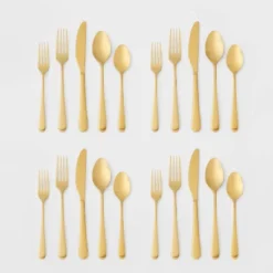 20pc Harrington Flatware Set Gold - Threshold™ -Decoro Shop GUEST 83f8ea2e 2885 4bf8 9e92 e1aa54e1e88c