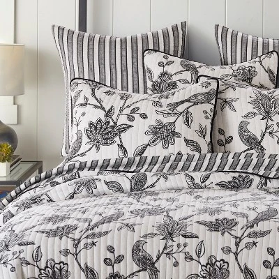 Tanzie Black Quilt Set - Black & White - Levtex Home 2 Tanzie Black Quilt Set - Black & White - Levtex Home - Image 2