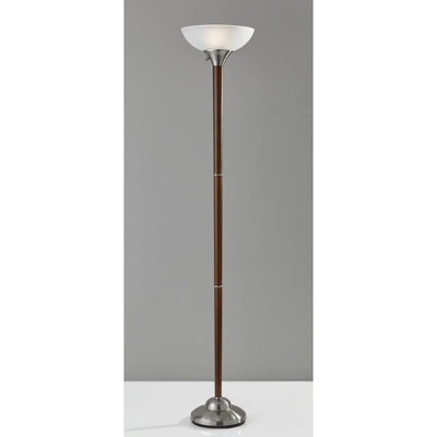 3-way Alta Floor Lamp Brown - Adesso 1 3-way Alta Floor Lamp Brown - Adesso