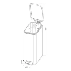 45L Slim Step Trash Can - Brightroom™ -Decoro Shop GUEST 869a5ad1 0687 49c5 986b a36d11f424d8